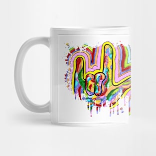 ASL I Love You Paint Splash Mug